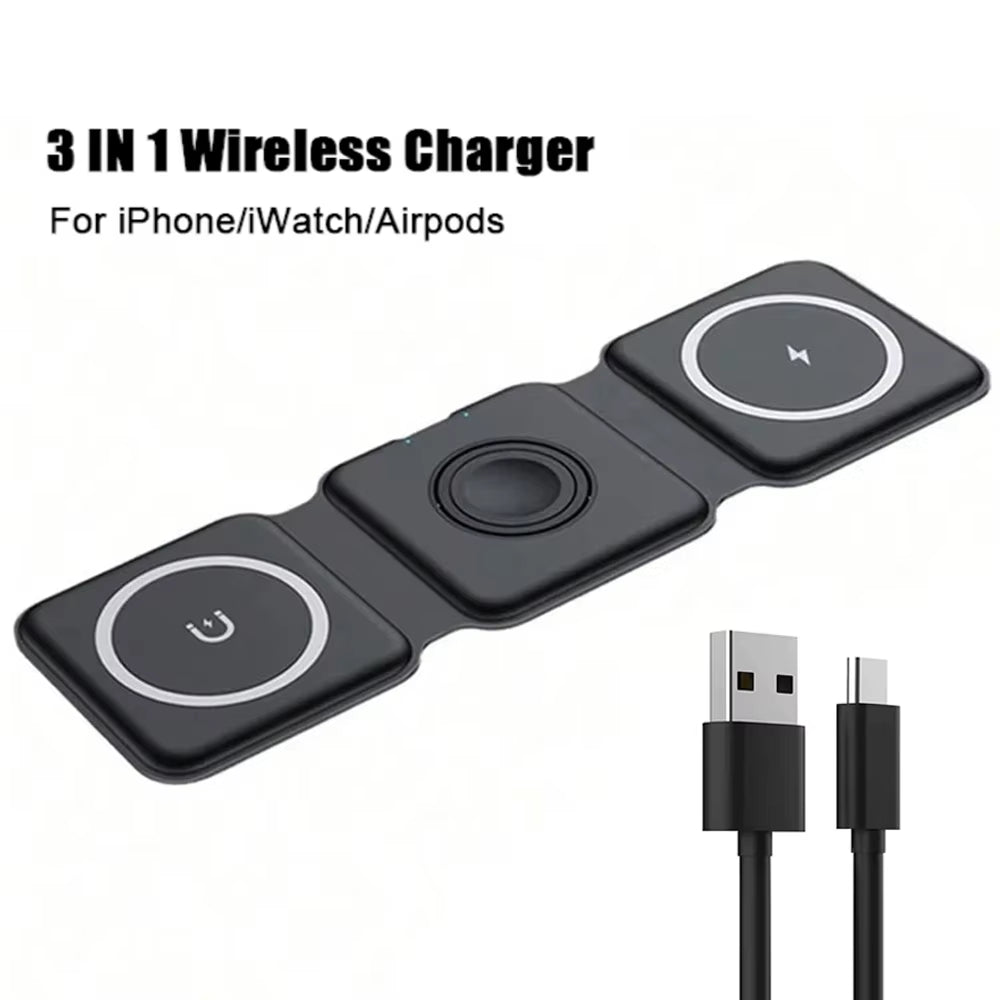 Chargeur 3 en 1 compact appareils APPLE