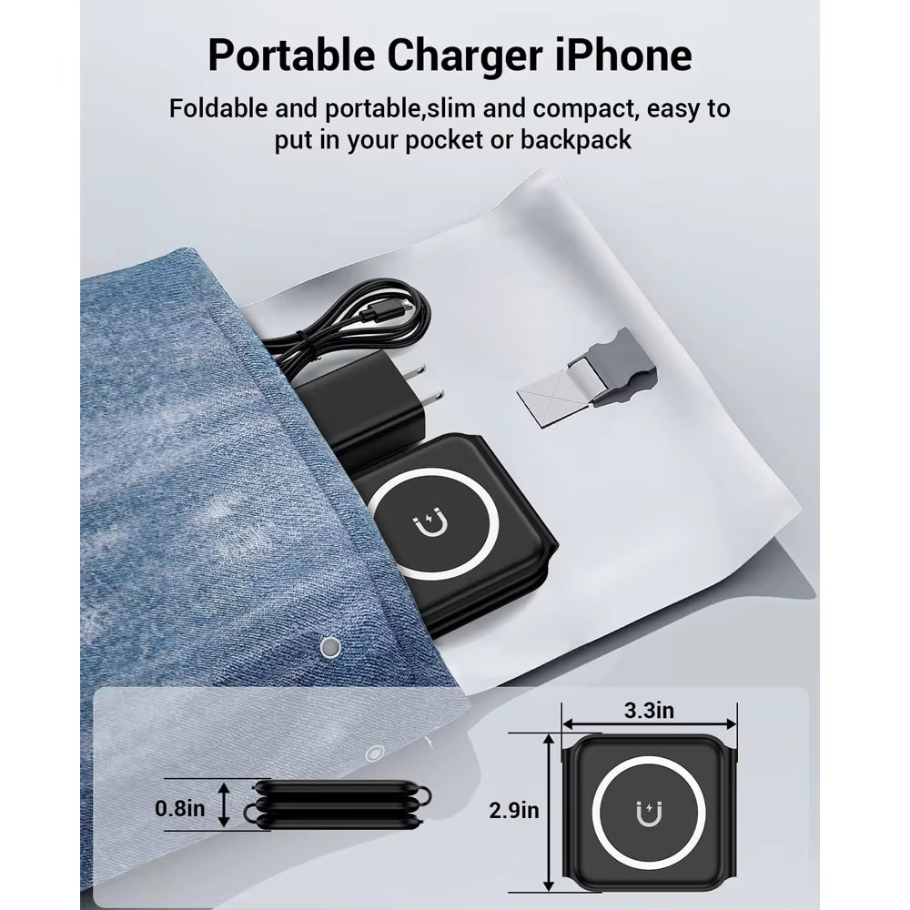 Chargeur 3 en 1 compact appareils APPLE