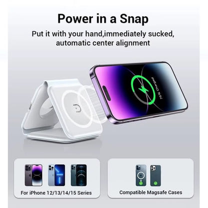 Chargeur 3 en 1 compact appareils APPLE