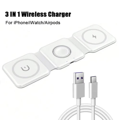 Chargeur 3 en 1 compact appareils APPLE